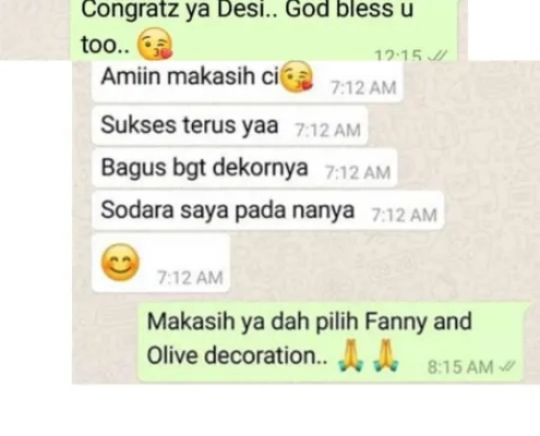 Fanny & Olive House of Decorations Testimonial #2