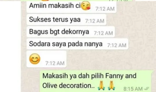 Fanny & Olive House of Decorations Testimonial #2